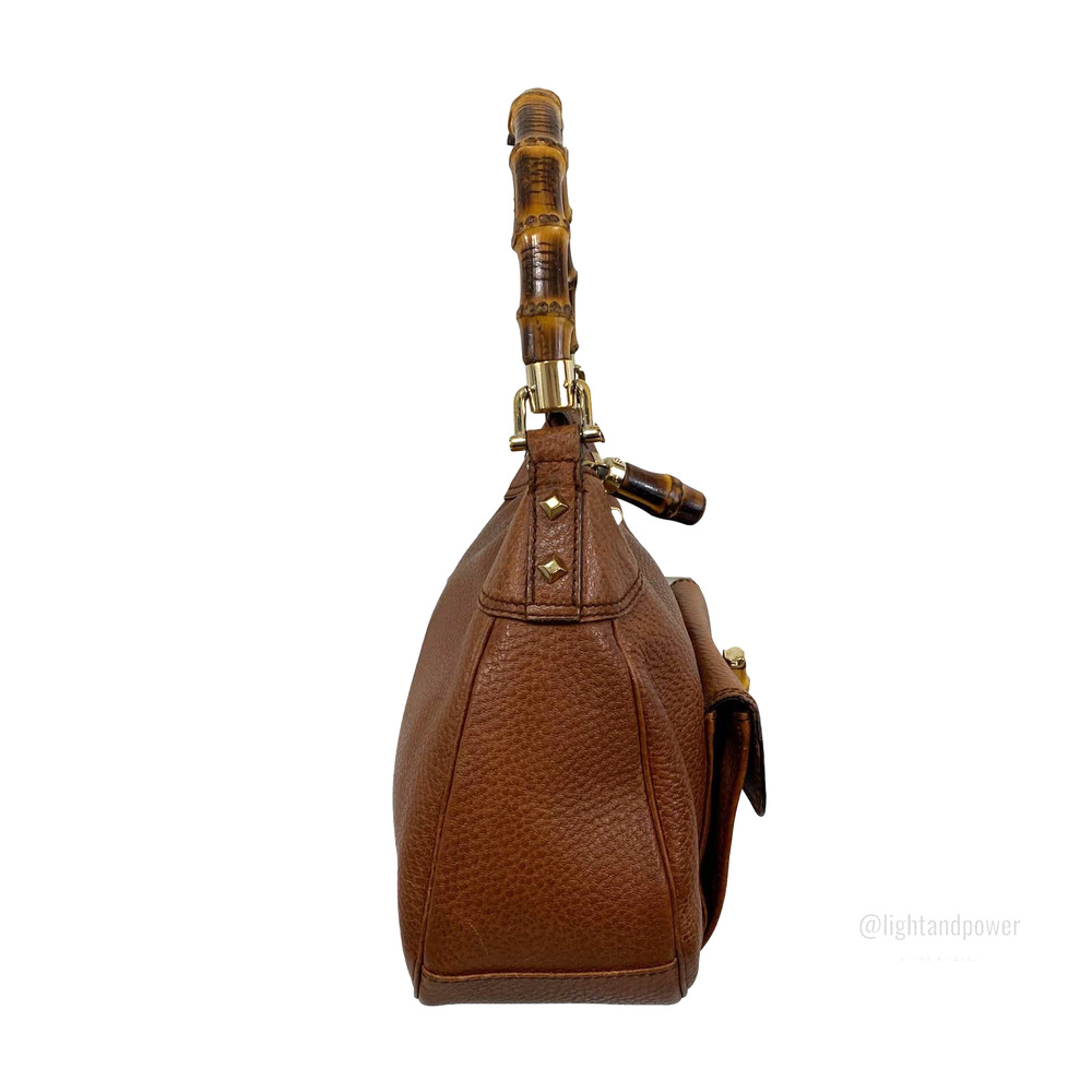 Gucci Bamboo Top Handle Leather Shoulder Bag  EUC - Picture 10 of 15
